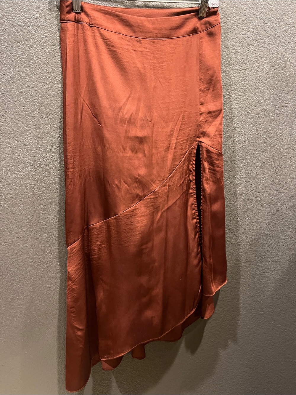 Free people silky asymmetrical midi skirt
